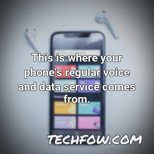 this is where your phone s regular voice and data service comes from