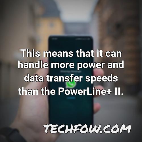 this means that it can handle more power and data transfer speeds than the powerline ii