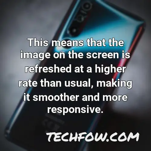 this means that the image on the screen is refreshed at a higher rate than usual making it smoother and more responsive
