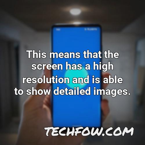 this means that the screen has a high resolution and is able to show detailed images