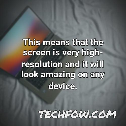 this means that the screen is very high resolution and it will look amazing on any device