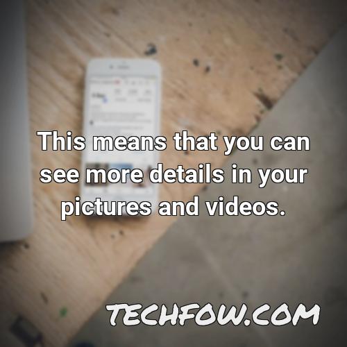 this means that you can see more details in your pictures and videos