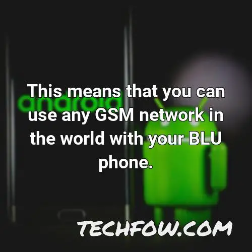 this means that you can use any gsm network in the world with your blu phone
