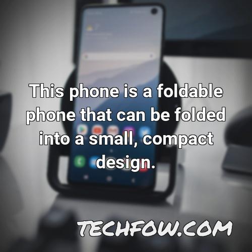this phone is a foldable phone that can be folded into a small compact design