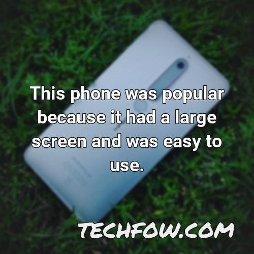 this phone was popular because it had a large screen and was easy to use