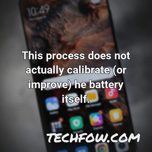 this process does not actually calibrate or improve he battery itself