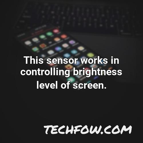 this sensor works in controlling brightness level of screen