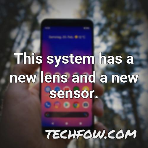 this system has a new lens and a new sensor