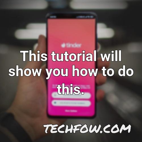 this tutorial will show you how to do this