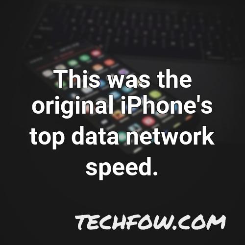 this was the original iphone s top data network speed