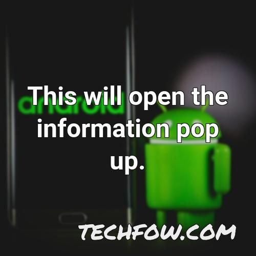 this will open the information pop up 2