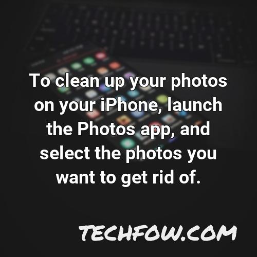 to clean up your photos on your iphone launch the photos app and select the photos you want to get rid of 1