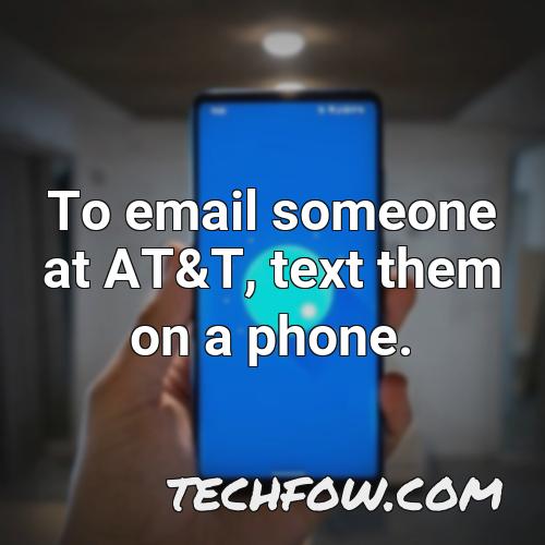 to email someone at at t text them on a phone