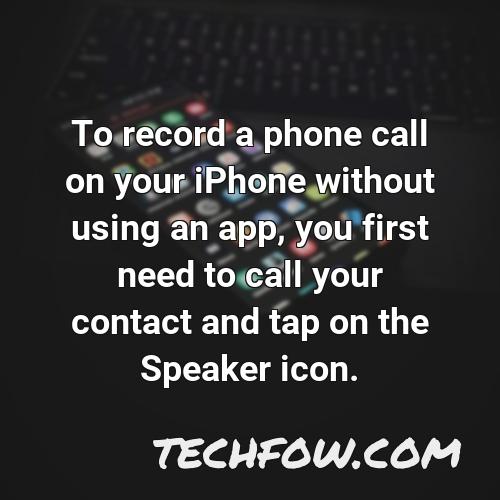 can you record call audio on iphone