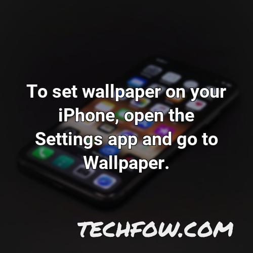 to set wallpaper on your iphone open the settings app and go to wallpaper