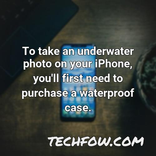 to take an underwater photo on your iphone you ll first need to purchase a waterproof case