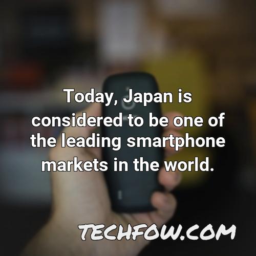 today japan is considered to be one of the leading smartphone markets in the world