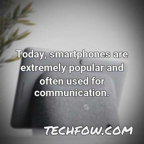 today smartphones are extremely popular and often used for communication