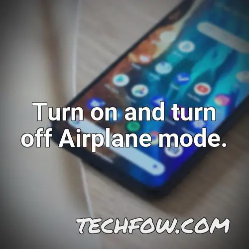 turn on and turn off airplane mode