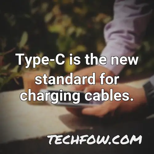 type c is the new standard for charging cables