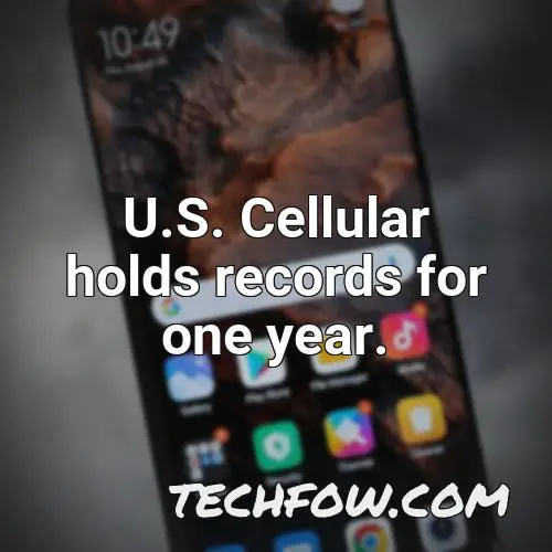 u s cellular holds records for one year