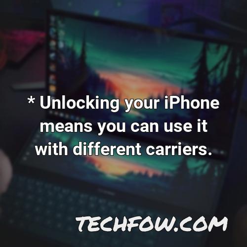 unlocking your iphone means you can use it with different carriers