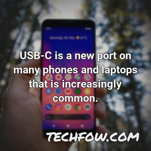 usb c is a new port on many phones and laptops that is increasingly common