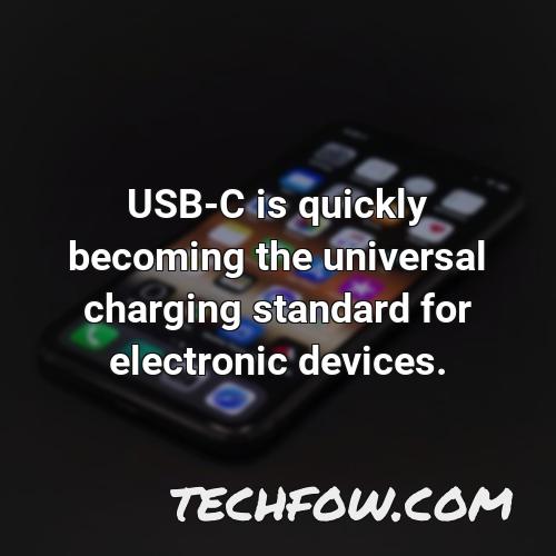 usb c is quickly becoming the universal charging standard for electronic devices