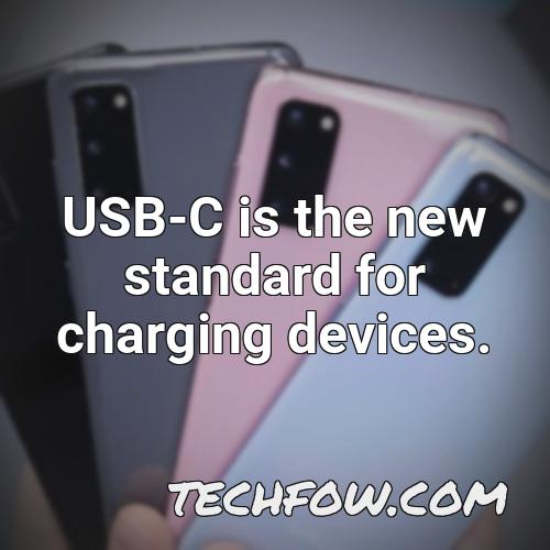 usb c is the new standard for charging devices