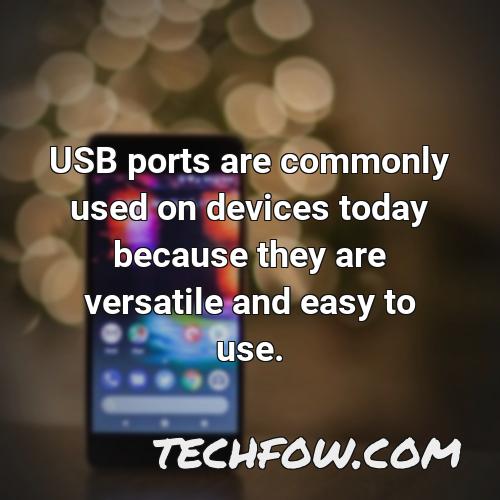 usb ports are commonly used on devices today because they are versatile and easy to use