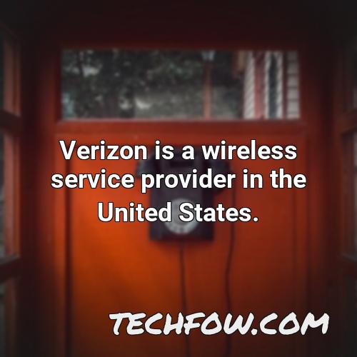 verizon is a wireless service provider in the united states 1