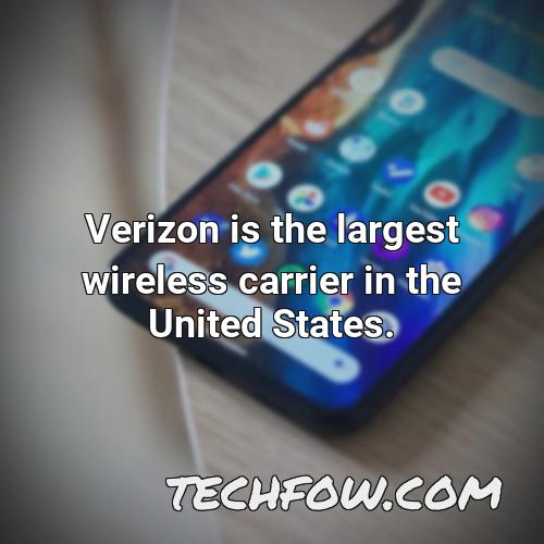 verizon is the largest wireless carrier in the united states