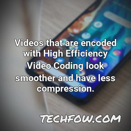 videos that are encoded with high efficiency video coding look smoother and have less compression