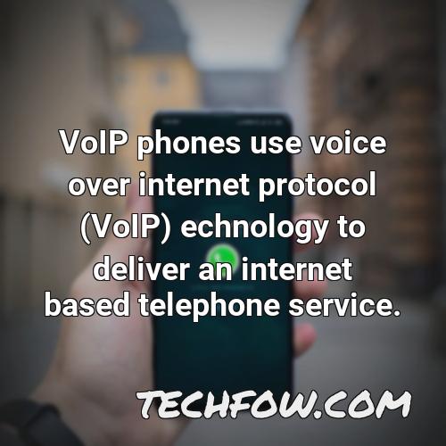 voip phones use voice over internet protocol voip echnology to deliver an internet based telephone service