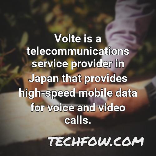 volte is a telecommunications service provider in japan that provides high speed mobile data for voice and video calls