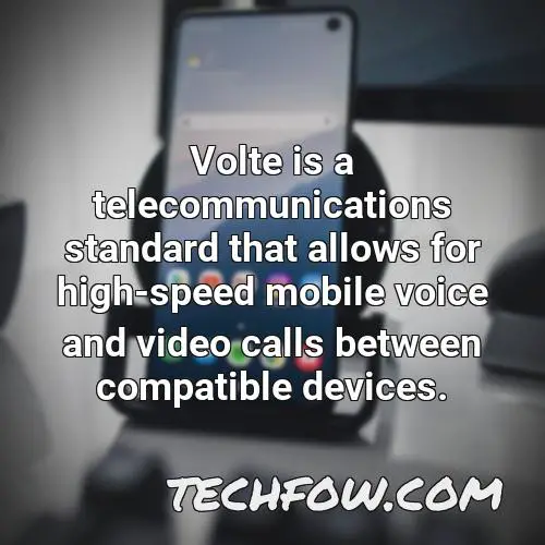 volte is a telecommunications standard that allows for high speed mobile voice and video calls between compatible devices
