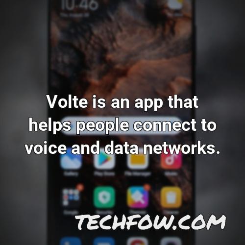 volte is an app that helps people connect to voice and data networks