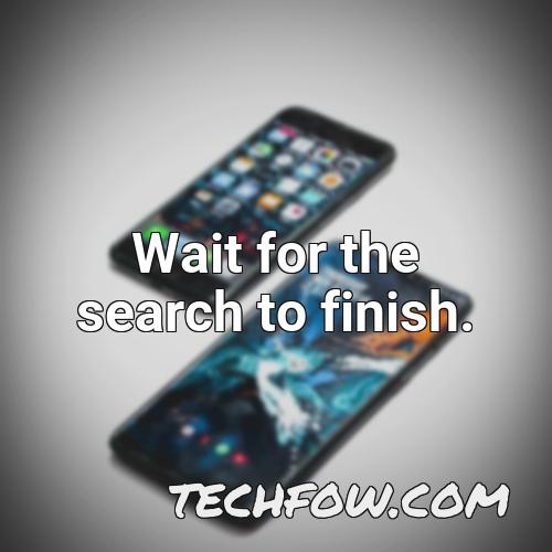 wait for the search to finish