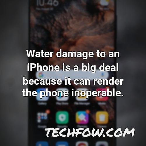 water damage to an iphone is a big deal because it can render the phone inoperable