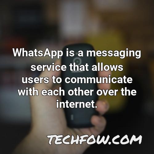 whatsapp is a messaging service that allows users to communicate with each other over the internet