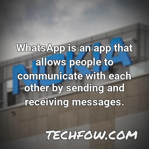 whatsapp is an app that allows people to communicate with each other by sending and receiving messages