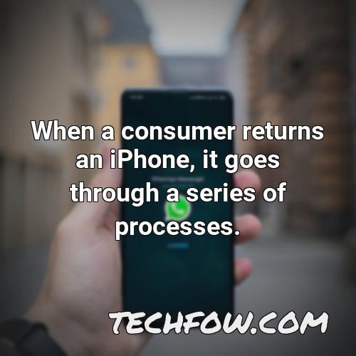 when a consumer returns an iphone it goes through a series of processes