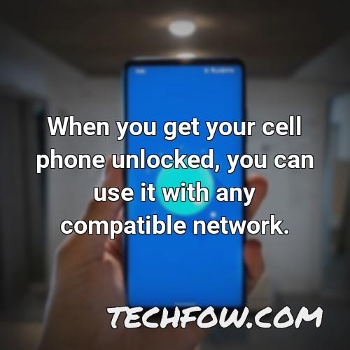 when you get your cell phone unlocked you can use it with any compatible network