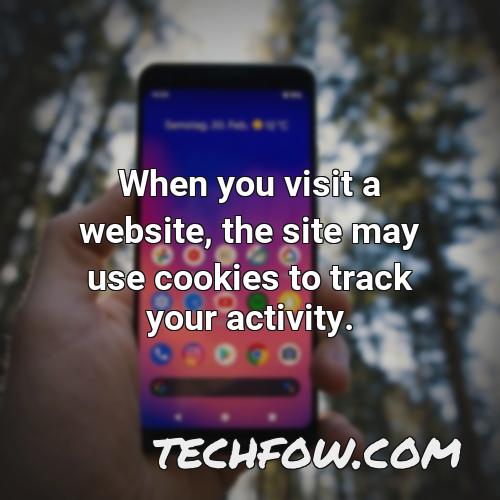 when you visit a website the site may use cookies to track your activity
