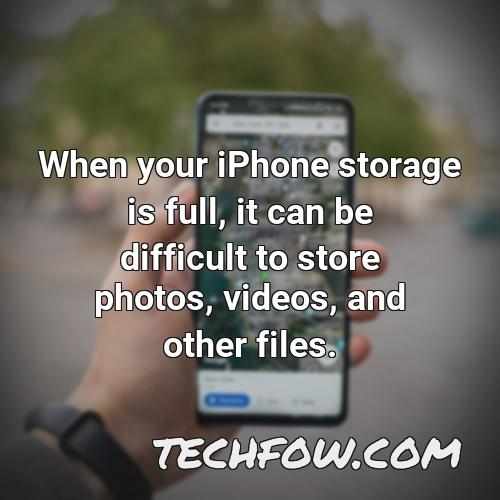 when your iphone storage is full it can be difficult to store photos videos and other files