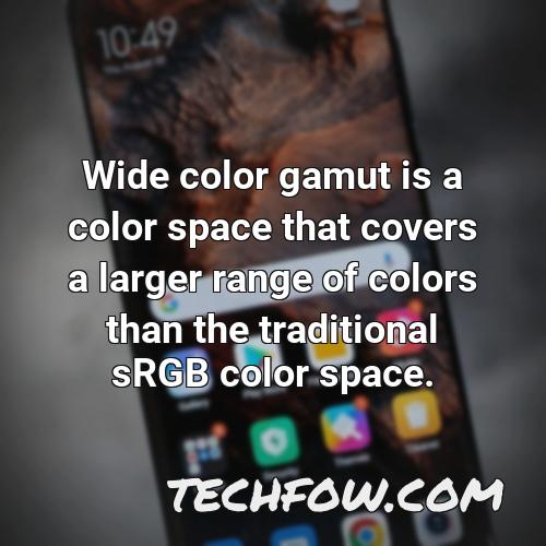 wide color gamut is a color space that covers a larger range of colors than the traditional srgb color space