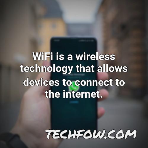 wifi is a wireless technology that allows devices to connect to the internet