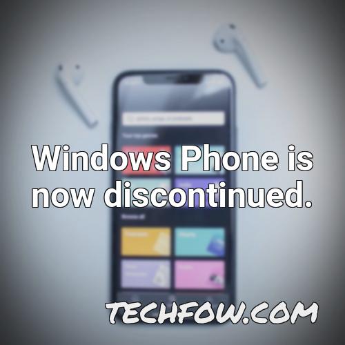 windows phone is now discontinued 1