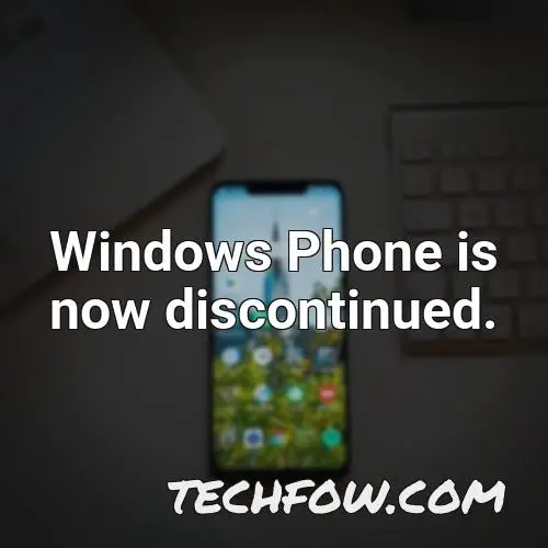 windows phone is now discontinued 2