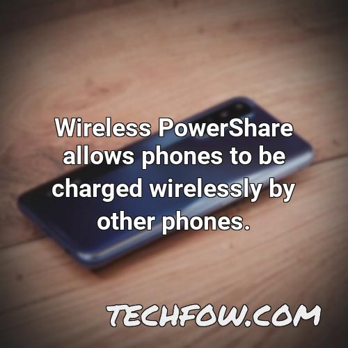 wireless powershare allows phones to be charged wirelessly by other phones